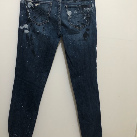 Abercrombie & Fitch Paint Splatter Art Denim Jeans 2R perfect stretch straight - Picture 7 of 9